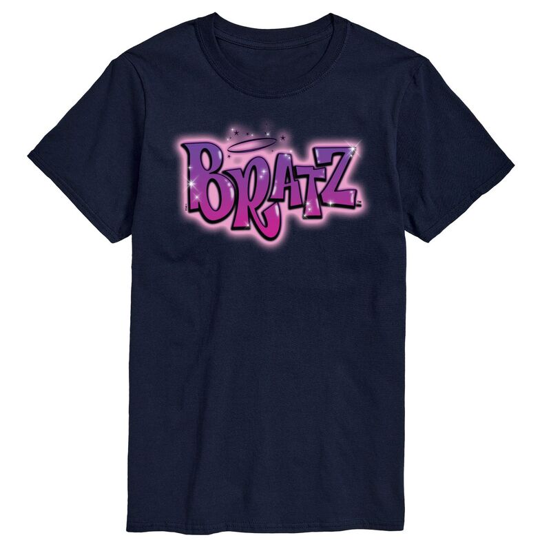 アニメキャラクター メンズ トップス Tシャツ ロゴ グラフィック Licensed Character Men's Bratz Airbrush Logo Graphic Tee Navy ネイビー