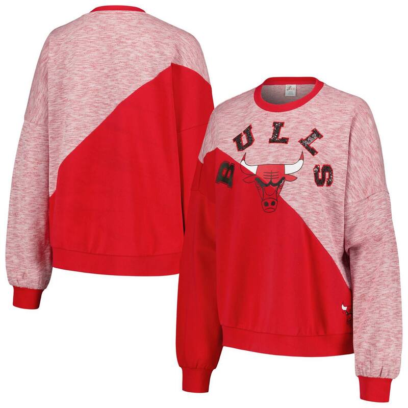 ジースリー フォーハー バイ カール バンクス レディース アウター パーカー・スウェット シャツ Women's G-III 4Her by Carl Banks Red Chicago Bulls Benchesplit Pullover Sweatshirt Bul Red レッド