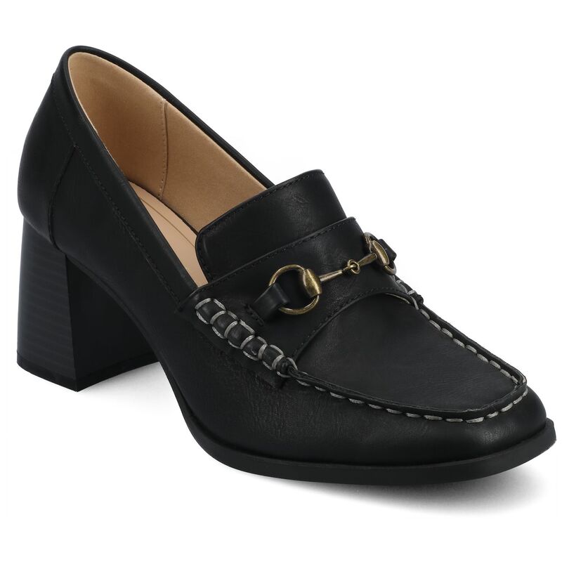 ジャーニー レディース シューズ パンプス ヒール Journee Aisha Women'square Toe Stacked Heel Pumps Black ブラック