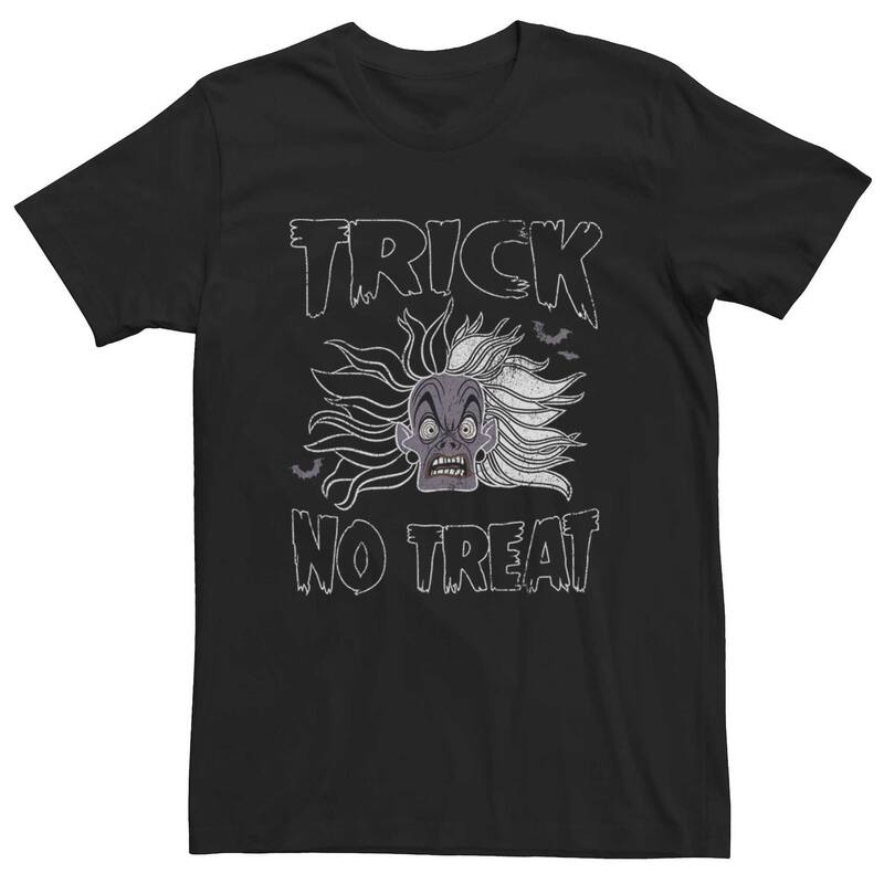 ウォルトディズニー メンズ トップス ティーシャツ Disney\u0027s 101 Dalmatians Cruella De Vil Men\u0027s Trick No Treatee Black 黒いこと Tシャツ・カットソー-トップス-メンズファッション