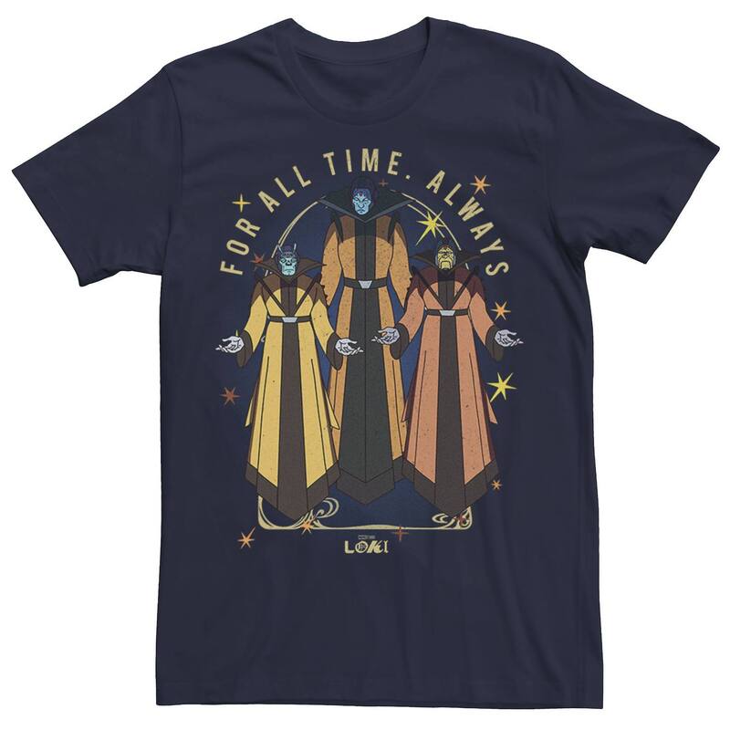 アニメ人となり メンズ トップス ティーシャツ Licensed Character Men\u0027s Marveloki Time Keepers For All Time Quotee Navy 米国海軍 Tシャツ・カットソー-トップス