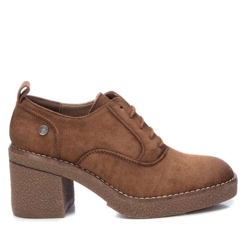 リフレッシュ レディース シューズ オックスフォード スエード ヒール Refresh Women'suede Heeled Oxfords 170993 Camel キャメル