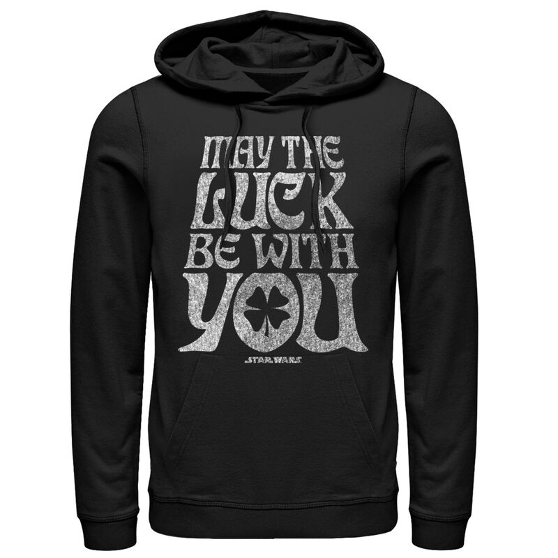 アニメキャラクター メンズ アウター パーカー・スウェット Licensed Character Men'star Wars "Luck Be With You" Pullover Hoodie Black ブラック｜ReVida 店 11,146円