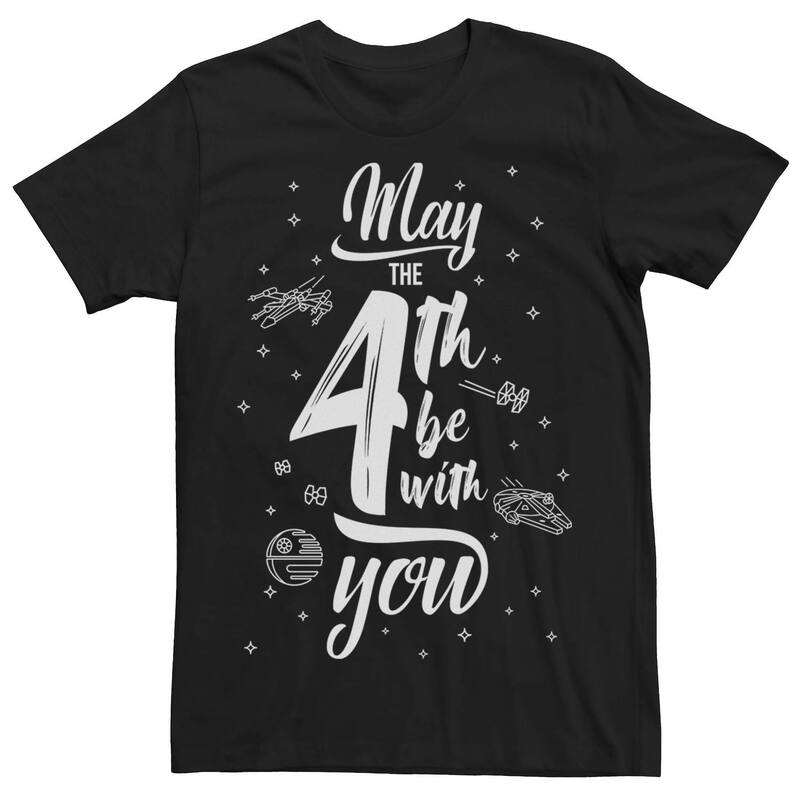 はやりっ児 ウォーズ メンズ トップス ティーシャツ Men\u0027star Wars May The Forth Be With You Space Stack Tee Black 黒いこと Tシャツ・カットソー-メンズファッション