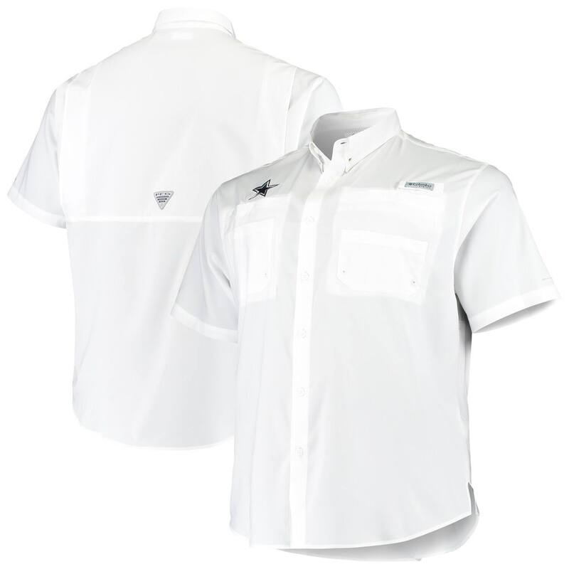 コロンビア メンズ トップス プルオーバー トール 落ちこむ Men\u0027s Columbia White Dallas Cowboys Big \u0026 Tall Tamiami Woven Button-Down Shirt Cowhite 白いこと