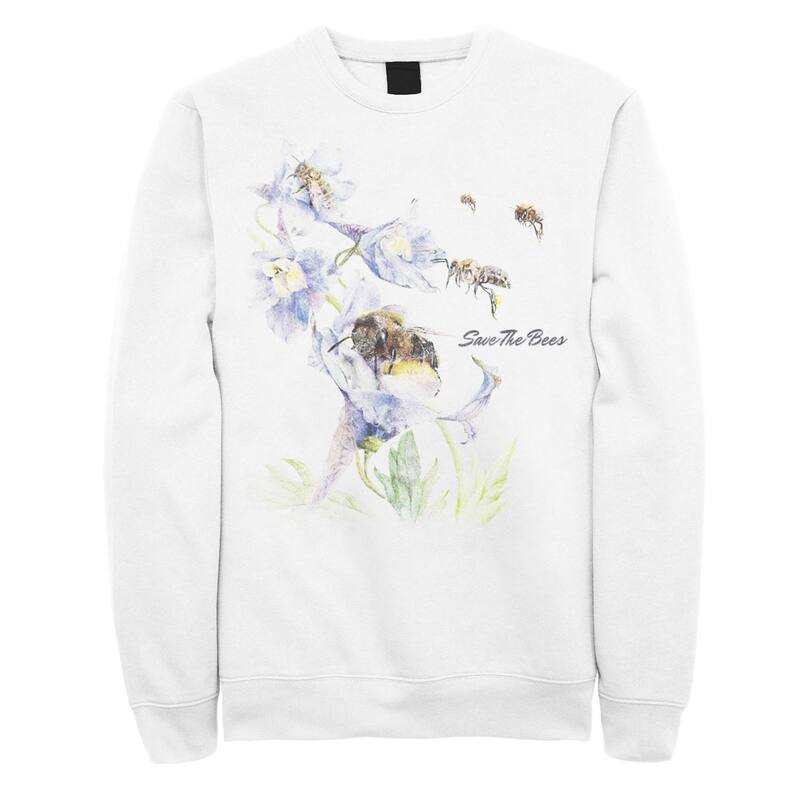 アンブランデッド レディース アウター パーカー・スウェット フラワー柄 シャツ フラワー グラフィック Unbranded Juniors' Earth Day Save The Bees Floral Graphic Sweatshirt White ホワイト