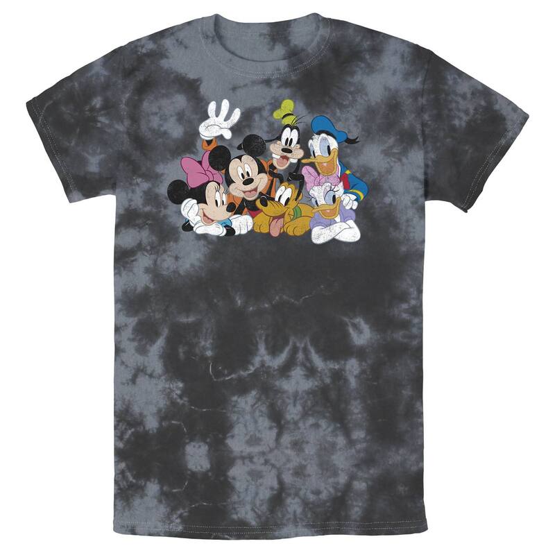アニメキャラクター メンズ トップス Tシャツ Licensed Character Men Disney Mickey Classicharacters Wash Tee Black Charcoal ブラック