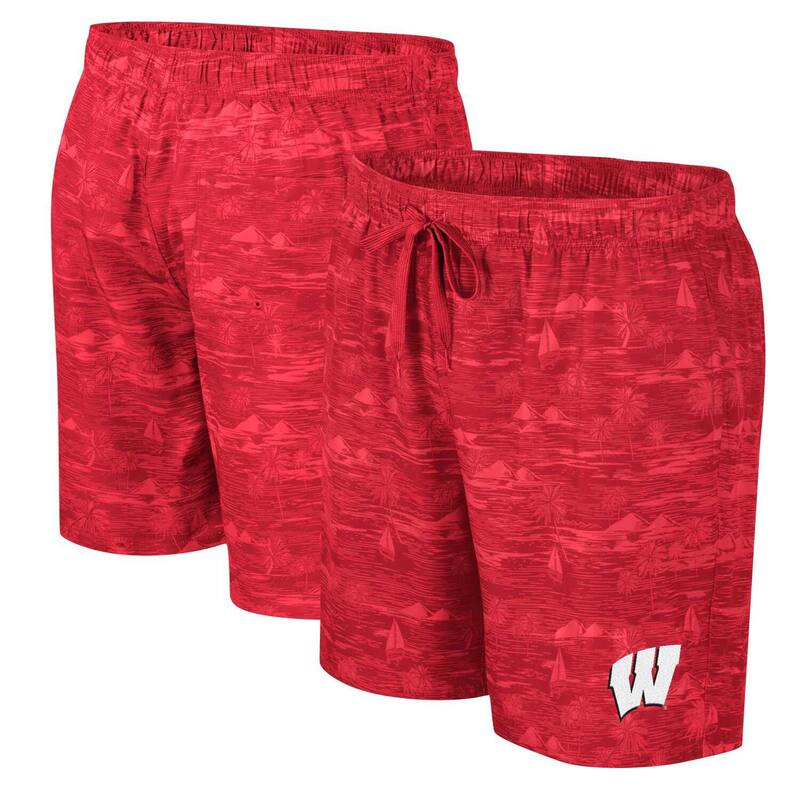 コロシアム メンズ 水着 ハーフパンツ・ショーツ ショートパンツ Men's Colosseum Red Wisconsin Badgers Ozark Swim Shorts Wis Red レッド 12,145円