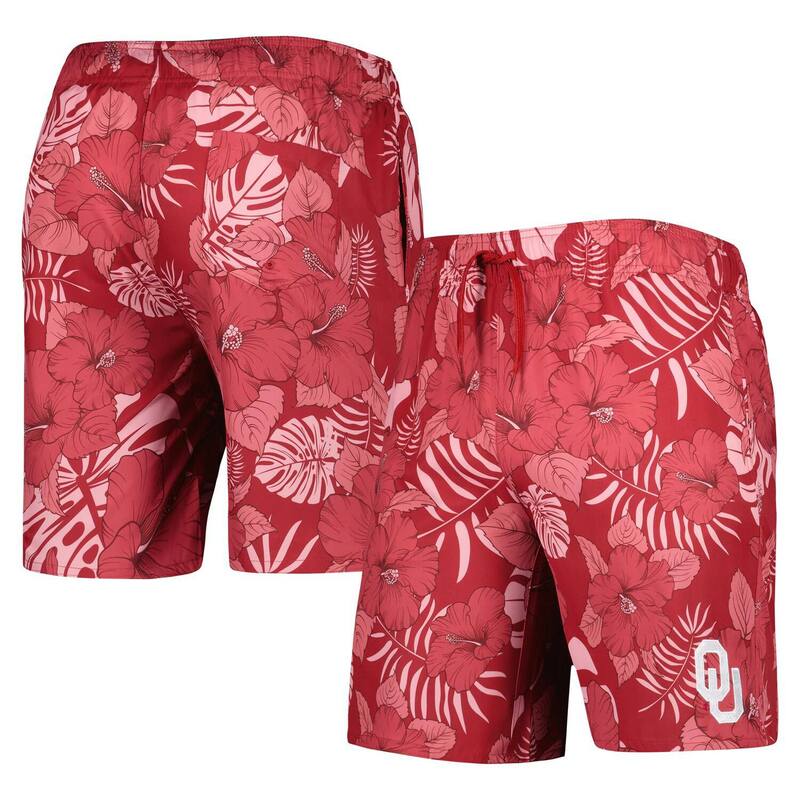 コロシアム メンズ 水着 ハーフパンツ・ショーツ ショートパンツ Men's Colosseum Crimson Oklahoma Sooners The Dude Swim Shorts Okl Red レッド