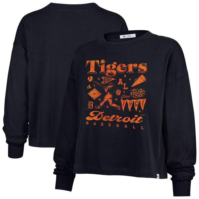 フォーティセブンブランド レディース トップス ティーシャツ 47 Brand Women\u0027s \u002747 Navy Detroitigers Team Collage Sydney Long Sleeve T-Shirtgr Navy 米国海軍 トップス-レディースファッション