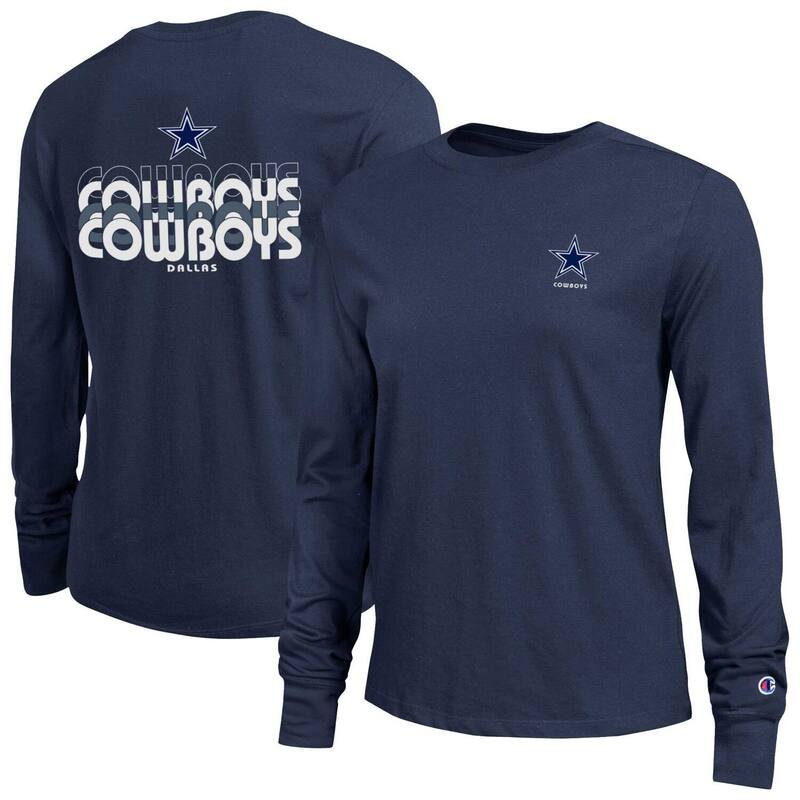 はやりっ児 レディース トップス プルオーバー 長袖 Women\u0027s Championavy Dallas Cowboys Core Long-Sleeve T-Shirt Cow Navy 米国海軍