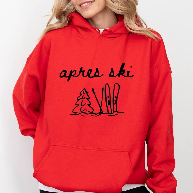 Simply Sage Market レディース アウター パーカー・スウェット グラフィック Simply Sage Market Aprski Cursive Icons - Women's Graphic Hoodie Red レッド