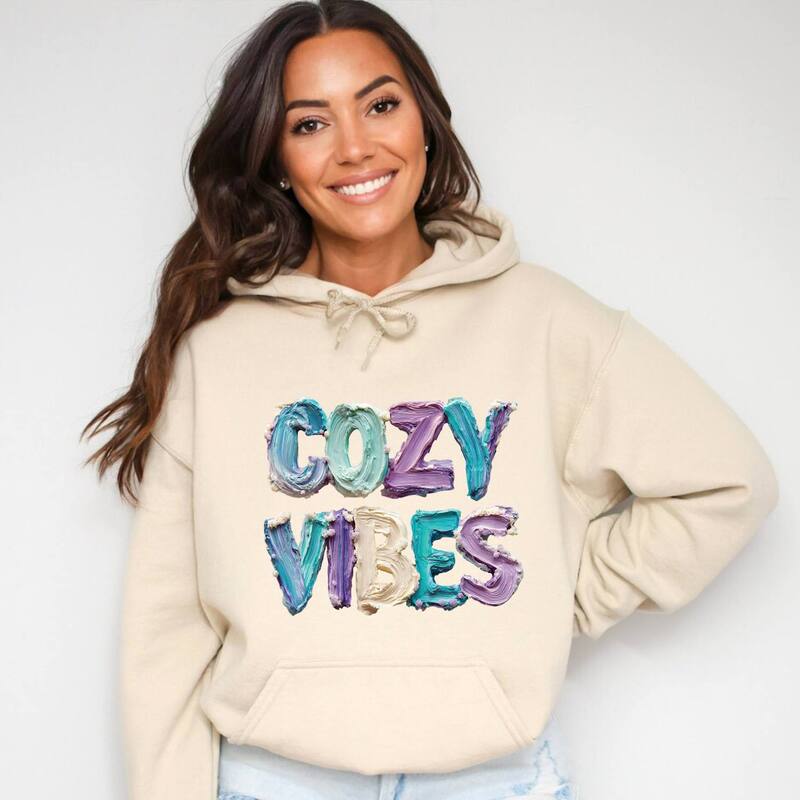Simply Sage Market レディース アウター パーカー・スウェット プリント グラフィック Simply Sage Market Cozy Vibes Winter Paint Print - Women's Graphic Hoodie Dust
