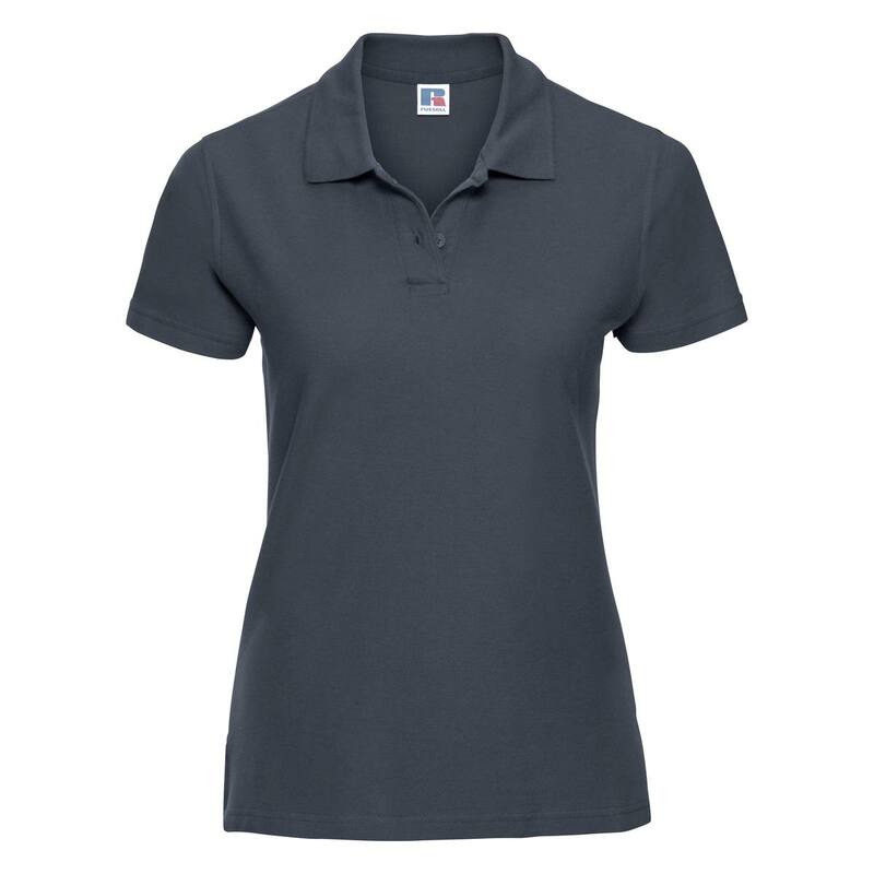 ラッセルアスレチック レディース トップス プルオーバー スポーツシャツ 綿織物 Russell Athletic Russell Europe Womens/Ladies Ultimate Classicotton Short Sleeve Polo Shirt French Navy 米国海軍