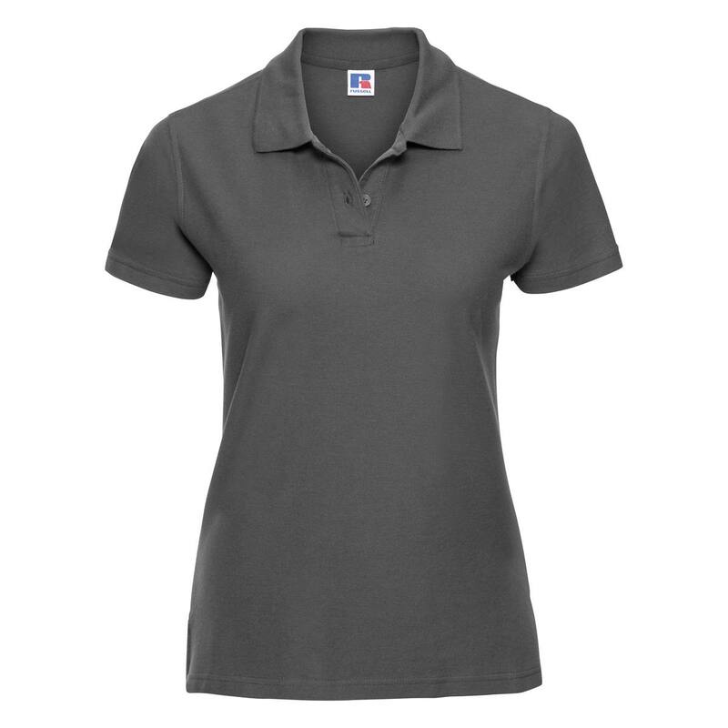 ラッセルアスレチック レディース トップス プルオーバー スポーツシャツ 綿織物 Russell Athletic Russell Europe Womens/Ladies Ultimate Classicotton Short Sleeve Polo Shirtitanium