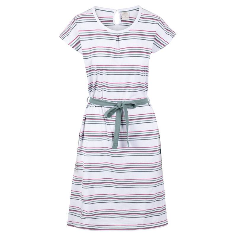 トレス通り手形 レディース トップス 衣装 綿織物 Trespass Womens/Ladies Lidia Round Neck Cotton Dress Multicolored Stripe マルチ色つや