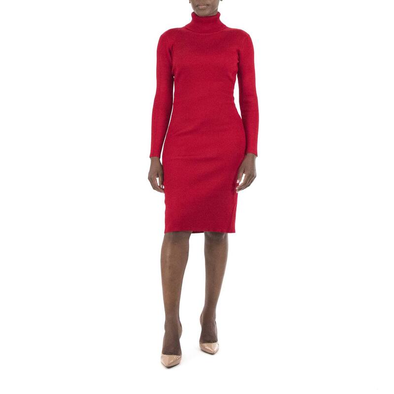 ニナレオナルド レディース トップス ワンピース ミディ セーター Women\'s Nina Leonard Midi Sheath Sweater Dress Red レッド｜ReVida 店