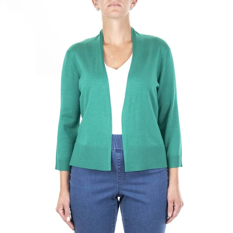 ニナレオナルド レディース アウター ニット・セーター カーディガン Women's Nina Leonard Classic Open-Front Bolero Cardigan Julep Green グリーン|ReVida 店
