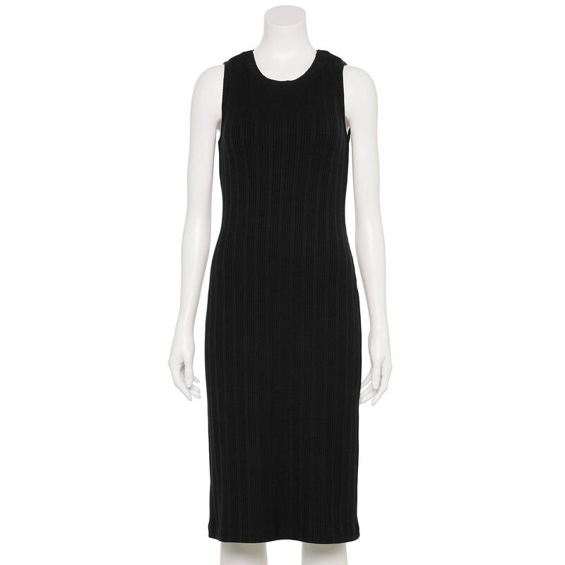 ナインウェスト レディース トップス ワンピース リブ Women's Nine West Adaptive Ribbed Tank Dress Mineral Black ブラック 7,755円