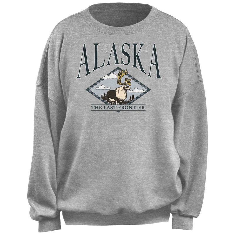 アンブランデッド レディース アウター パーカー・スウェット シャツ グラフィック Unbranded Juniors' Alaska "The Last Frontier" Graphic Sweatshirt Heather Gray グレー｜ReVida 店