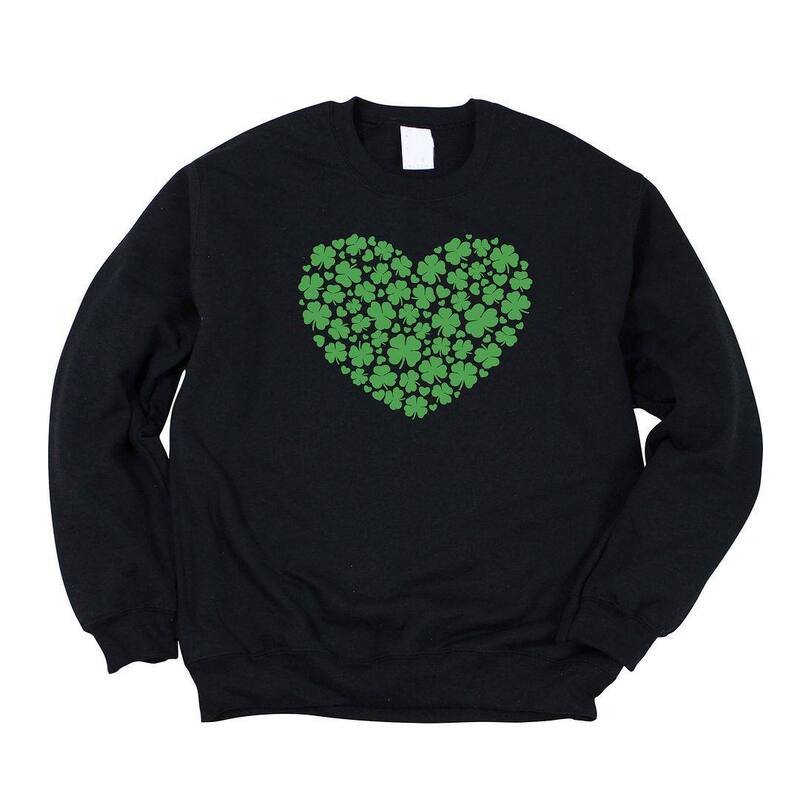 Simply Sage Market レディース アウター パーカー・スウェット シャツ Simply Sage Market Shamrock Heart Sweatshirt Midnight