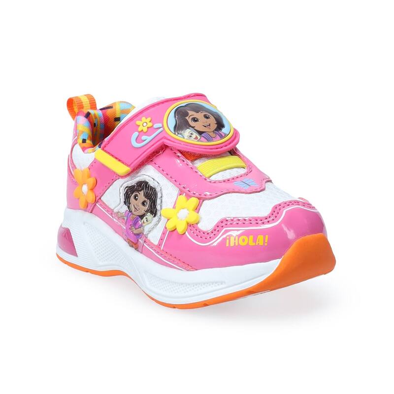 アニメキャラクター レディース シューズ スニーカー Licensed Character Dora thexplorer Light Up Girls Athletic Sneakers Pink ピンク