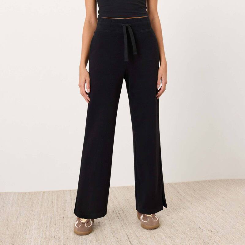 パクト レディース ボトムス 心地好いズボン下 ワイドレッグ Pact Roam Travel Wide Leg Pant Black 黒いこと ボトムス-レディースファッション-パンツ