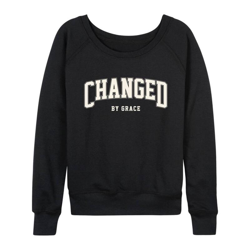 アニメキャラクター レディース トップス Tシャツ パイル Licensed Character Women's Changed By Grace CollegiateFrench Terry Long Sleeve Tee Black ブラック