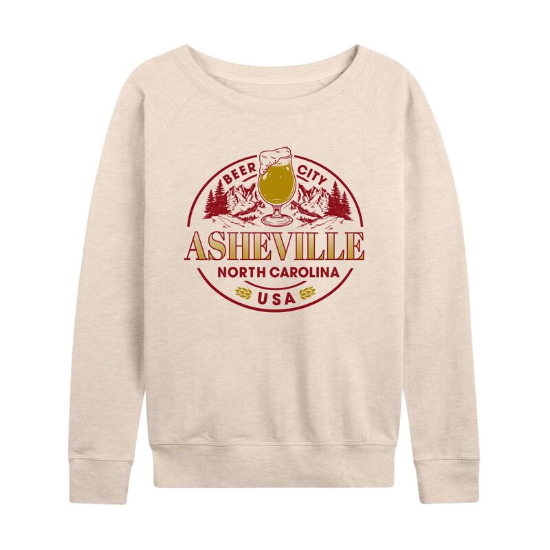 アニメキャラクター レディース トップス Tシャツ パイル LICENSED CHARACTER Women's Beer City Asheville North Carolina French Terry Long Sleeve Tee Beige ベージュ 9,975円