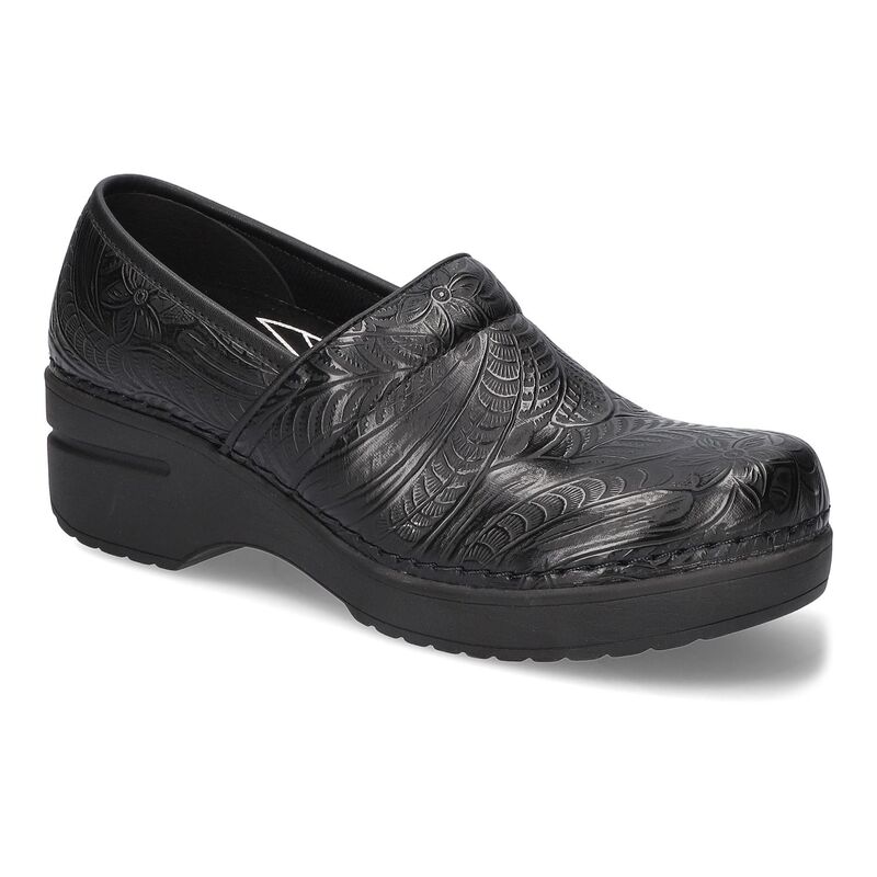 イージーストリート レディース シューズ サンダル Easy Works by Easy Street Lead Women'slip-Resistant Work Clogs Black Tooled ブラック