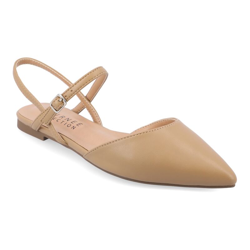 ジュルネ コレクション レディース シューズ サンダル Journee Collection Martine Women'superNatural Shades Tru Comfort Foam Dress Flats Honey|ReVida 店