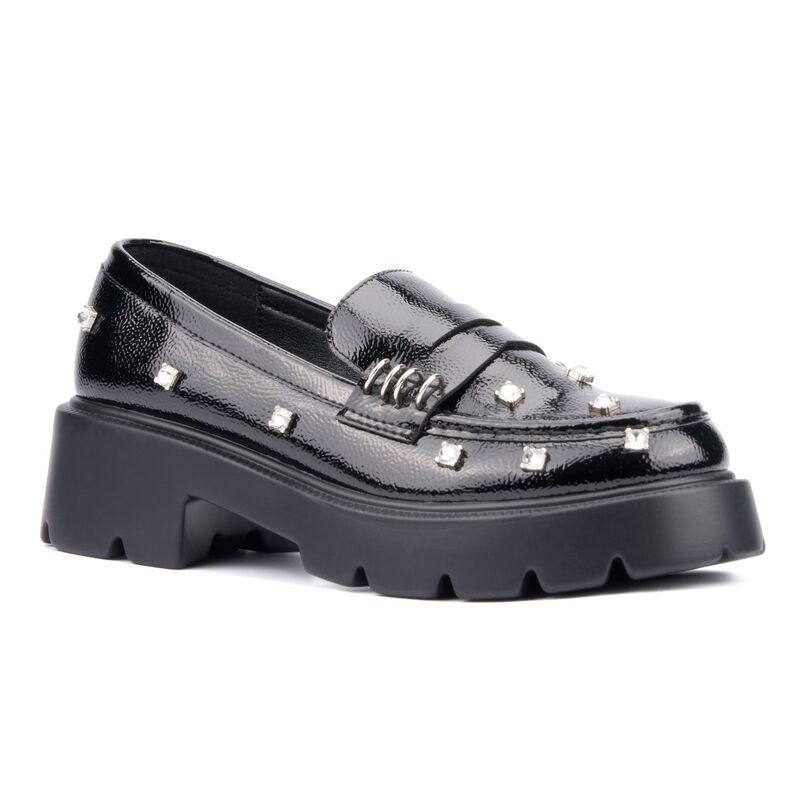 オリビアミラー レディース シューズ スリッポン・ローファー Olivia Miller Luscious Women's Rhinestone Loafers Black ブラック
