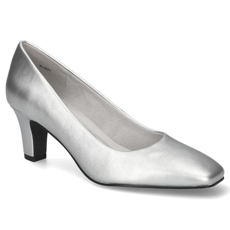 イージーストリート レディース シューズ パンプス Easy Street Poet Women'square Toe Pumpsilver シルバー|ReVida 店
