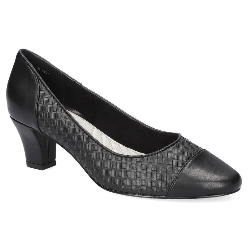 イージーストリート レディース シューズ パンプス Easy Street Wes Women's Pumps Black Woven Embossed ブラック