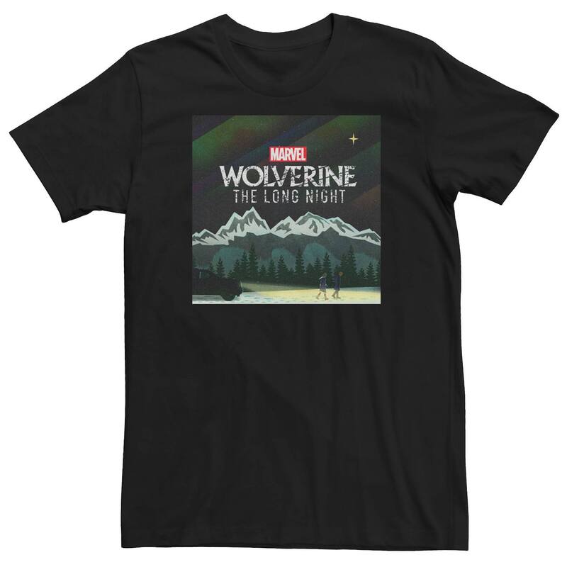 アニメ人となり メンズ トップス ティーシャツ ロゴタイプ Licensed Character Men\u0027s Marvel Wolverine The Long Night Poster Logo Tee Black 黒いこと トップス-Tシャツ・カットソー-メンズファッション