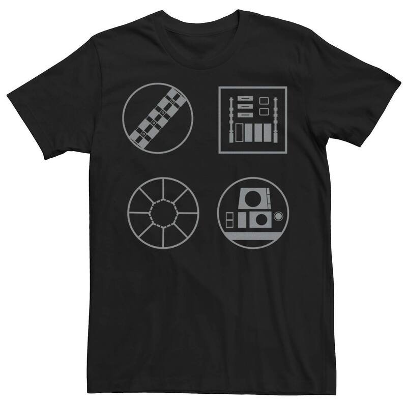 アニメ人となり メンズ トップス ティーシャツ グラフィック Licensed Character Men\u0027star Wars Character Symbol Graphic Tee Black 黒いこと トップス-Tシャツ・カットソー