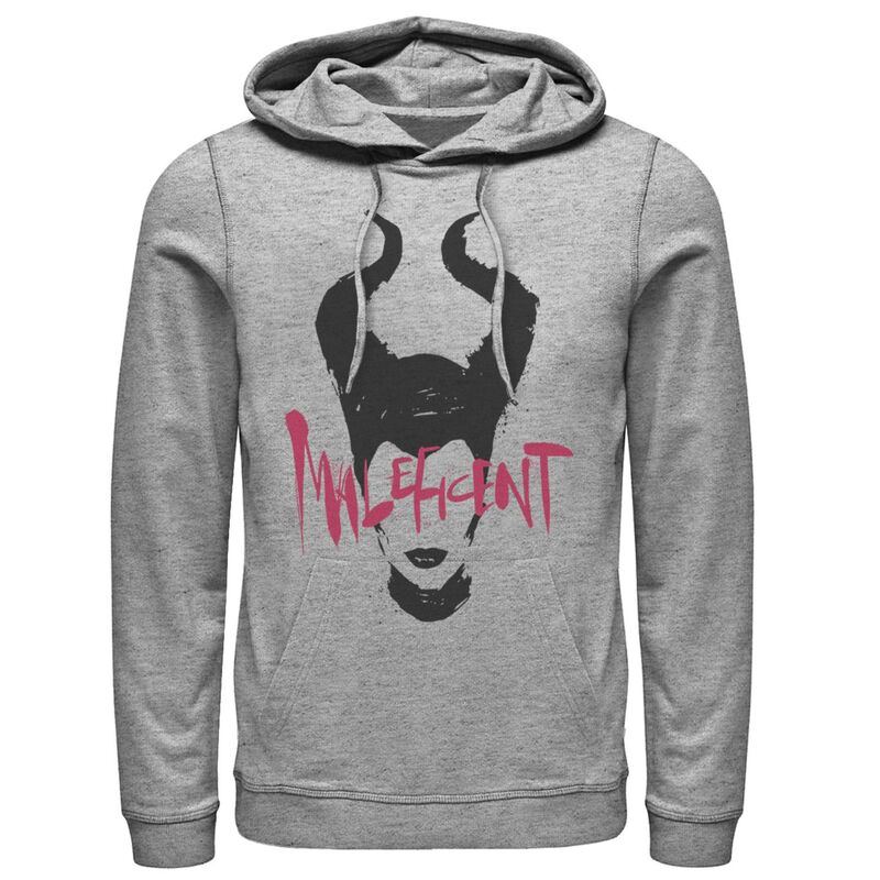 ディズニー メンズ アウター パーカー・スウェット Disney Maleficent Paint Driportrait Men Hoodie Athletic Heather ヘザー