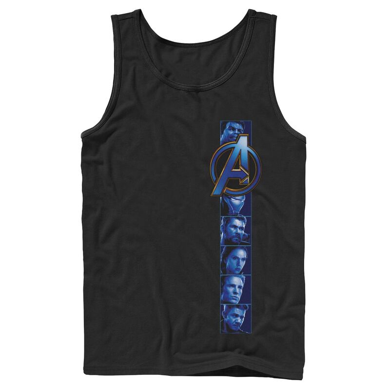 マーベル メンズ トップス ティーシャツ Men\u0027s Marvel Avengers Endgame Hero Vertical Shotank Top Black 黒いこと メンズファッション-Tシャツ・カットソー-トップス