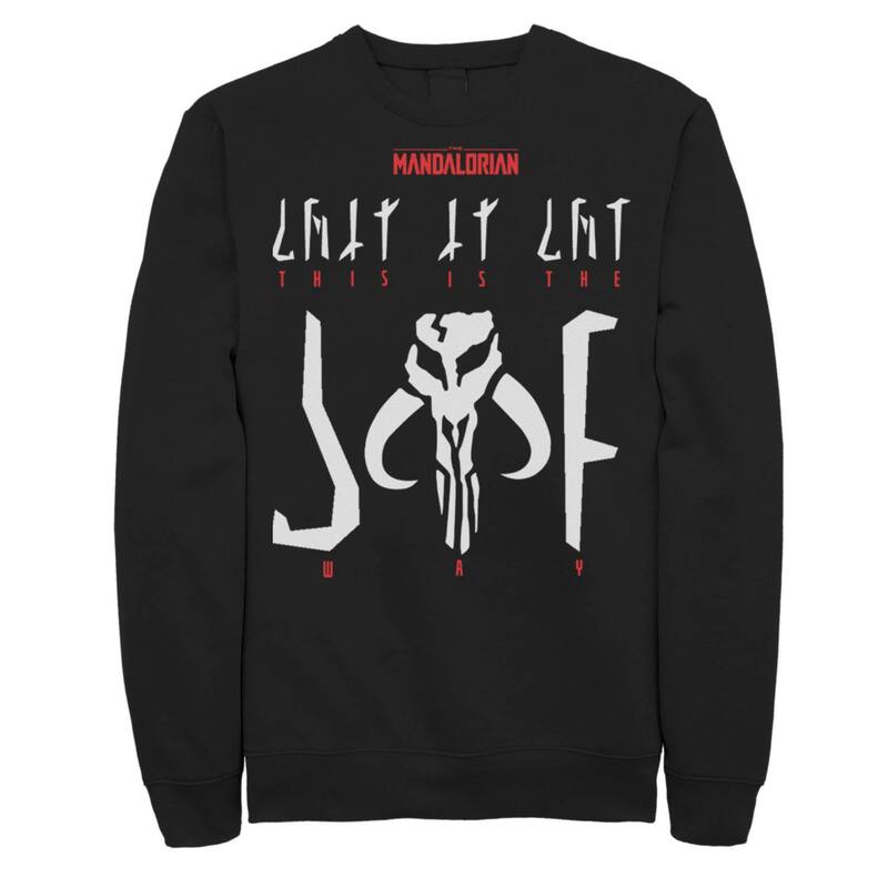 スター ウォーズ メンズ アウター パーカー・スウェット シャツ Men'star Wars The Mandalorian This The Way Translation Sweatshirt Black ブラック