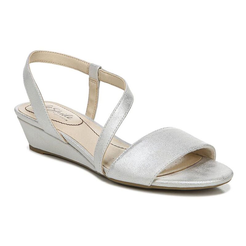 ライフストライド レディース シューズ サンダル LifeStride Yasmine Women's Wedge Sandals True Silver シルバー