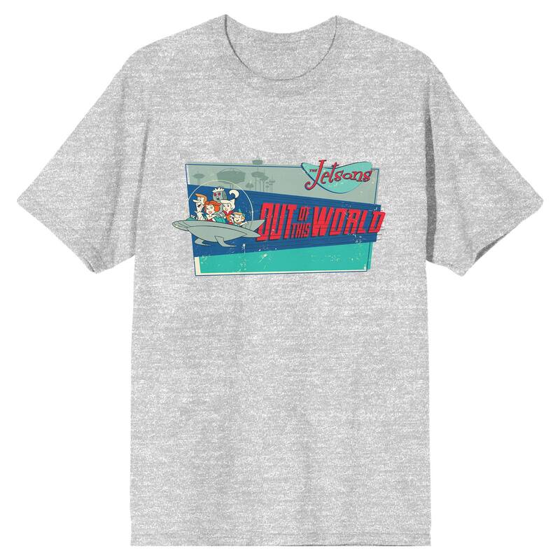 アニメキャラクター メンズ トップス Tシャツ Licensed Character Men's Jetsons Out of This World Tee Gray グレー