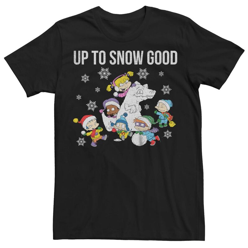 アニメ人となり メンズ トップス ティーシャツ グラフィック Licensed Character Men\u0027s Rugrats Gang Up To Snow Good Graphic Tee Black 黒いこと トップス-メンズファッション-Tシャツ・カットソー