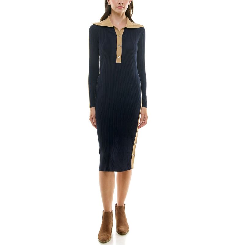 ナネットレポー レディース トップス ワンピース セーター Women Nanette Lepore Bodycon Sweater Dress Navy ネイビー