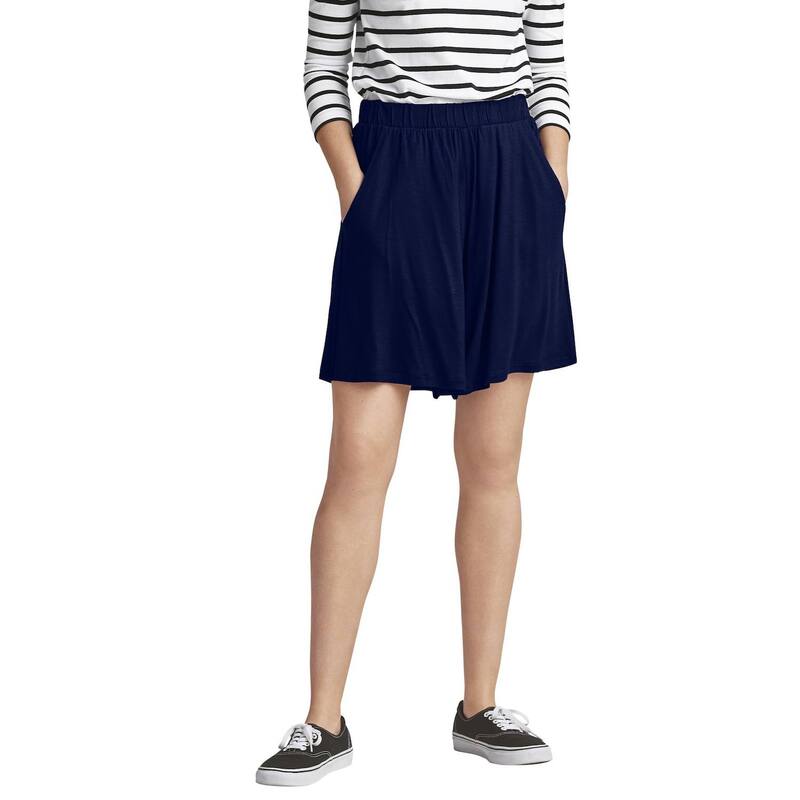 Ellos レディース ボトムス ハーフパンツ・ショーツ プラスサイズ ショートパンツ ellos Plusize Flowy Shorts Navy ネイビー