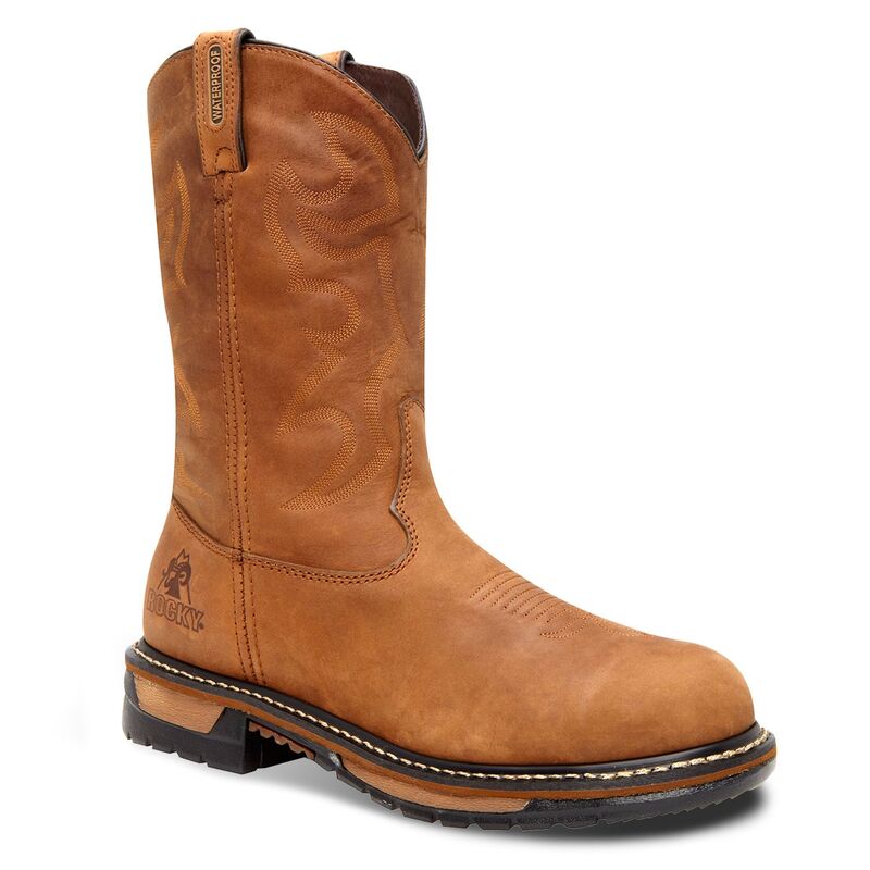 ロッキー メンズ シューズ ブーツ・レインブーツ プルオーバー Rocky Original Ride Men\u0027s 11-インチ. Waterproof Steel Toe Western Work Boots Aztecrazy Horse
