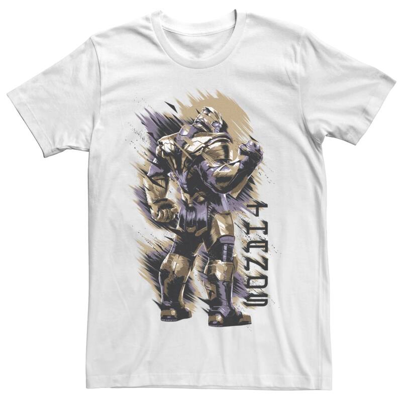 アニメ人となり メンズ トップス ティーシャツ Licensed Character Men\u0027s Marvel Avengers Thanoshoulder Tee White 白いこと メンズファッション-トップス-Tシャツ・カットソー