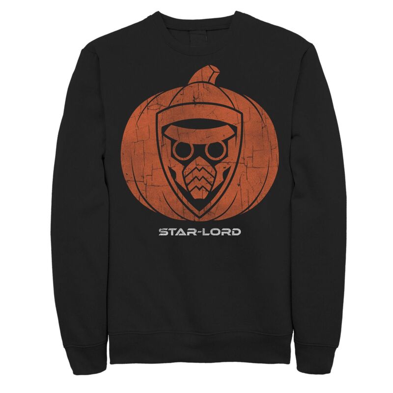 マーベル メンズ アウター パーカー・スウェット シャツ Men's Marvel Guardianstar-Lord Pumpkin Halloween Sweatshirt Black ブラック