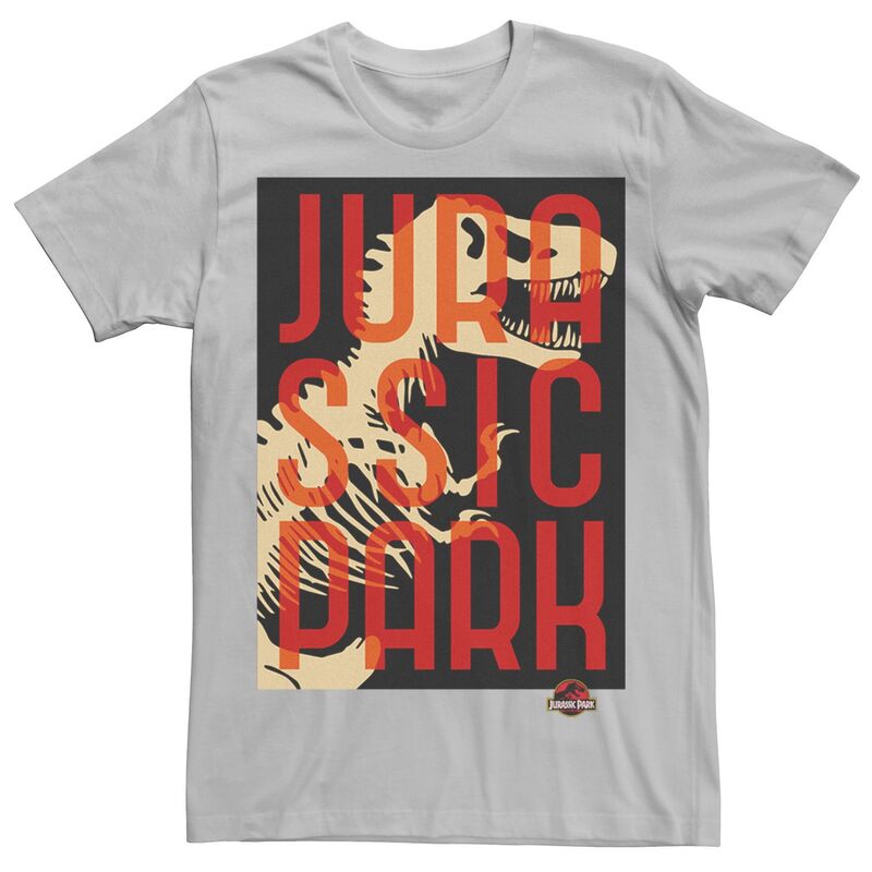 アニメ人となり メンズ トップス ティーシャツ Licensed Character Men\u0027s Jurassic Park Splitypography T-Rex Bones Tee Silver しろがね色 トップス-メンズファッション-Tシャツ・カットソー