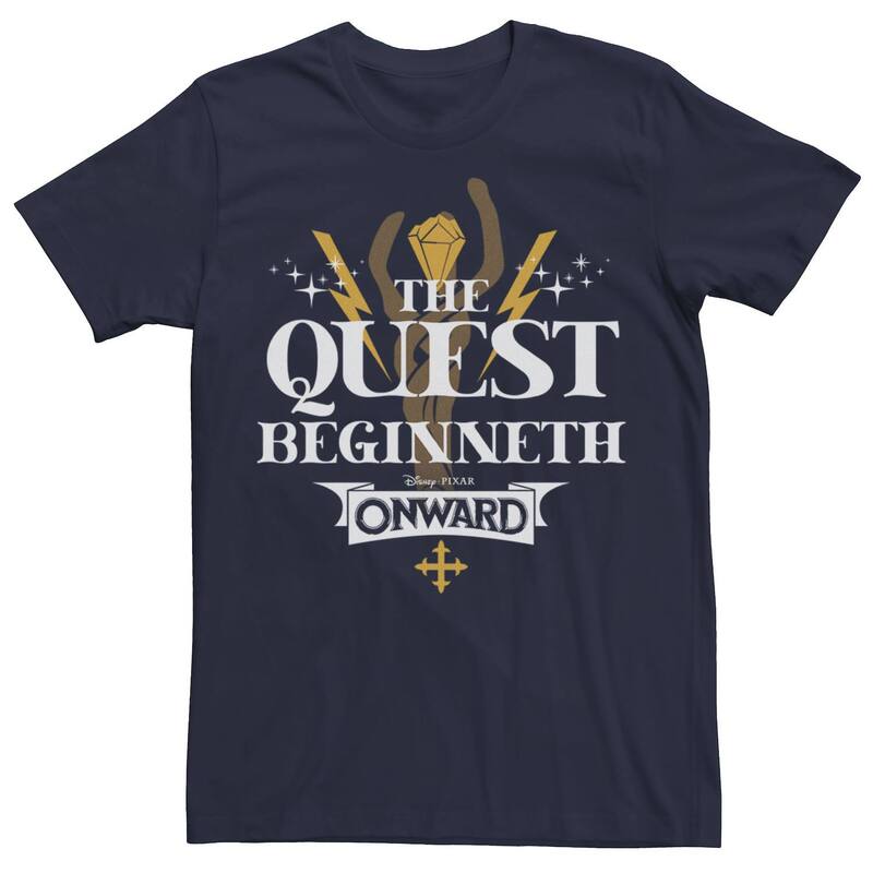 ウォルトディズニー ピクサー メンズ トップス ティーシャツ Disney / Pixar\u0027s Onward Men\u0027s The Quest Beginneth Tee Navy 米国海軍 メンズファッション-トップス-Tシャツ・カットソー