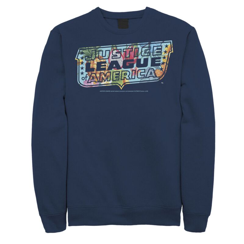 アニメキャラクター メンズ アウター パーカー・スウェット シャツ ロゴ Licensed Character Men's DComics Justice League Dragon Fruit Logo Sweatshirt Navy ネイビー